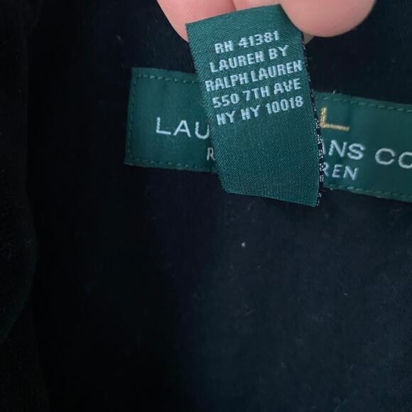 Lauren Ralph Lauren Black Velvet Denim Patchwork Vest Womens Size L - Picture 7 of 11